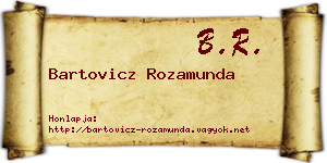 Bartovicz Rozamunda névjegykártya